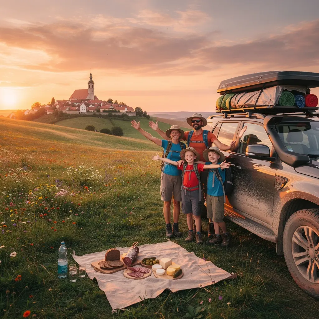 Cestovní průvodce ukazující zajímavosti a trasy pro objevování české krajiny.